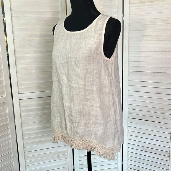 3/$25 Valentina Naldi Linen Sleeveless Tank Top Small - Picture 8 of 9